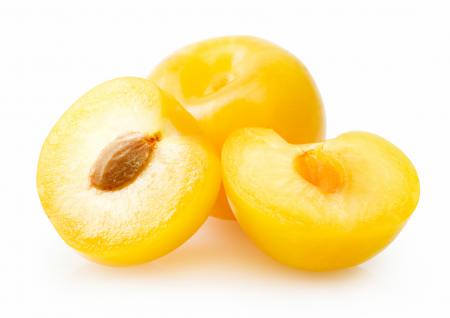 Plums isolated on white background