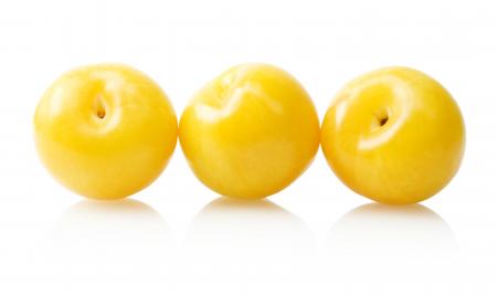 Plums isolated on white background