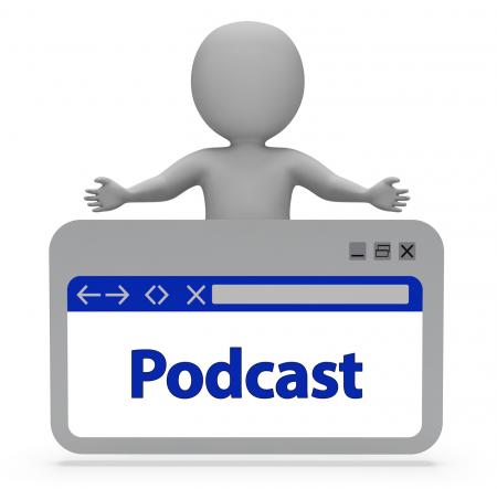 Podcast Webpage Indicates Download Webcast 3d Rendering