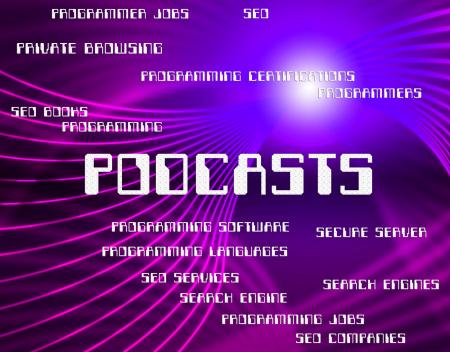 Podcasts Word Shows Broadcasting Audio And Words