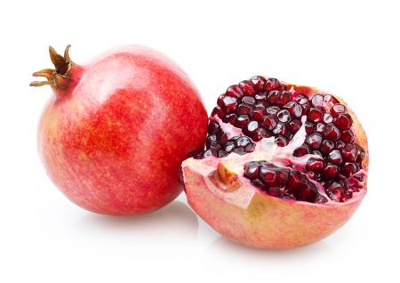 Pomegranate isolated on white background