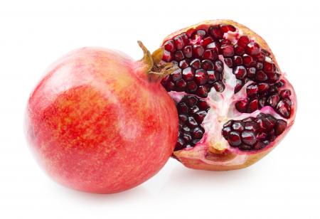 Pomegranate isolated on white background