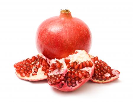 Pomegranate isolated on white background