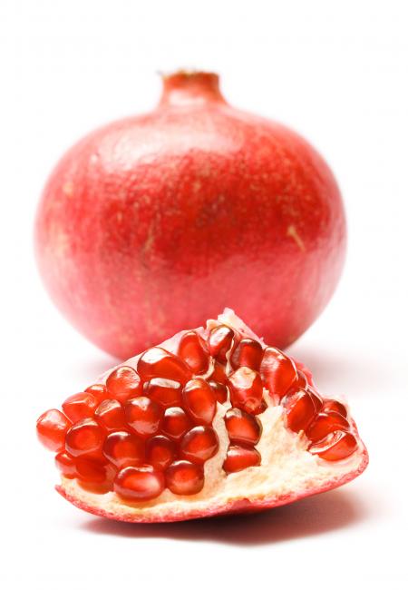 Pomegranate isolated on white background