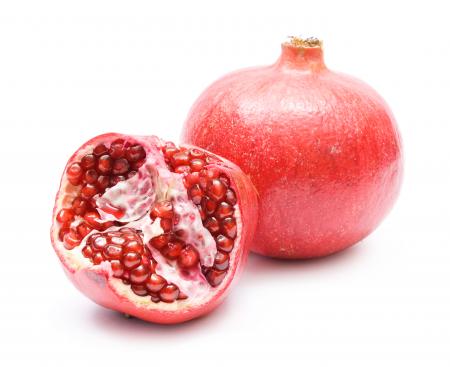 Pomegranate isolated on white background