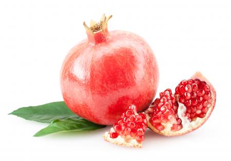 Pomegranate isolated on white background