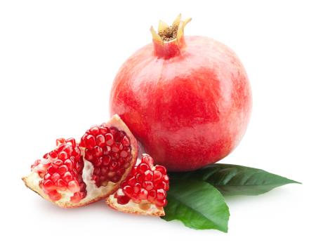 Pomegranate isolated on white background