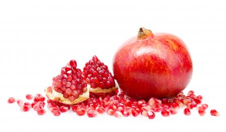 Pomegranate isolated on white background