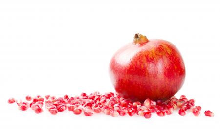 Pomegranate isolated on white background