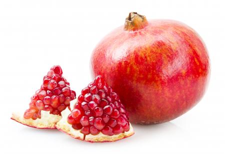 Pomegranate isolated on white background