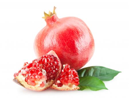 Pomegranate isolated on white background
