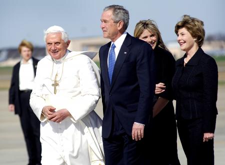 Pope Benedict and George Bush