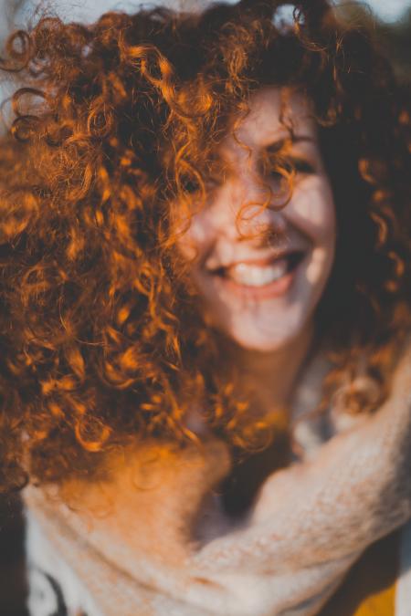 Portrait of Curly Haired Girl