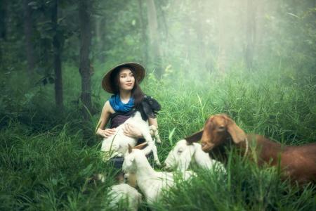 Portrait with the Goats