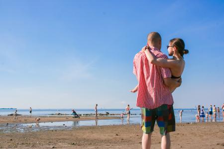 Powerlifting on the beach