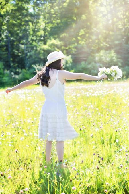 Pretty Girl in the Wildflowers