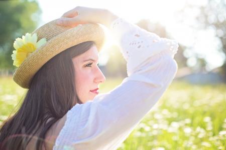 Pretty Woman in the Field