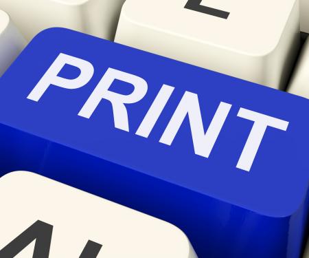 Print Key Shows Printer Printing Or Printout