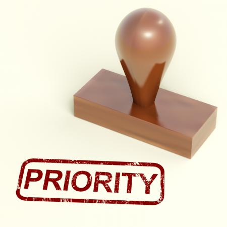 Priority Rubber Stamp Shows Urgent Rush Delivery