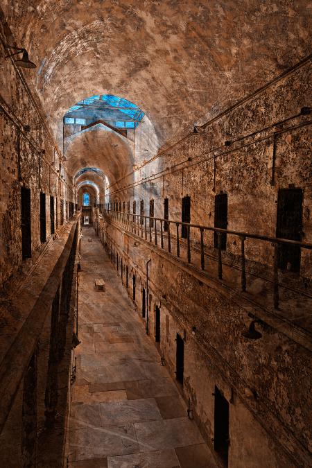 Prison Corridor - Sepia Blues