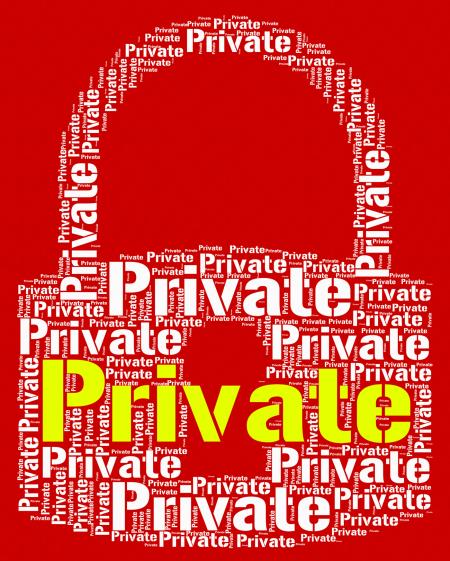 Private Lock Shows Confidentially Words And Word