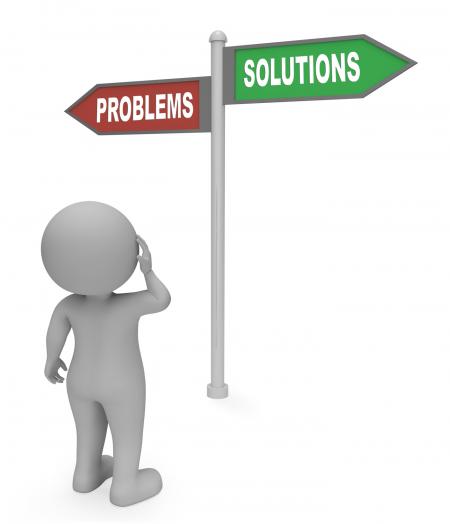 Problems Solutions Sign Means Difficult Situation And Complication 3d