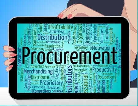 Procurement Word Shows Text Buying And Buyers