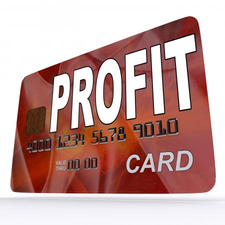 Profit on Credit Debit Card Shows Earn Money