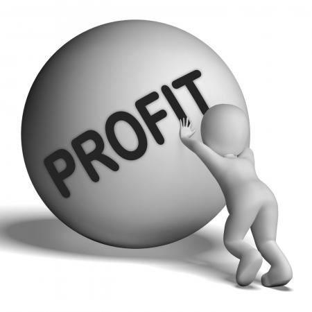 Profit Uphill Character Shows Cash Wealth Revenue