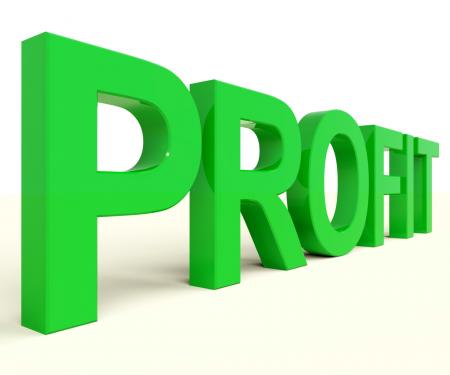 Profit Word Representing Market And Trade Earnings