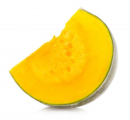 Pumpkin slice on white