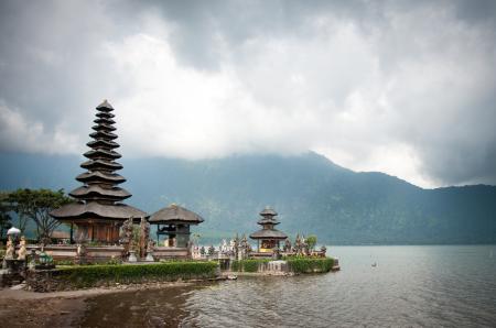 Pura Ulun Danu temple on a lake Beratan