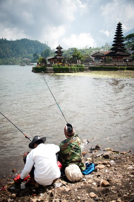 Pura Ulun Danu temple on a lake Beratan