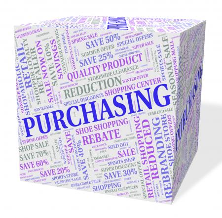 Purchasing Cube Means Client Purchase And Text