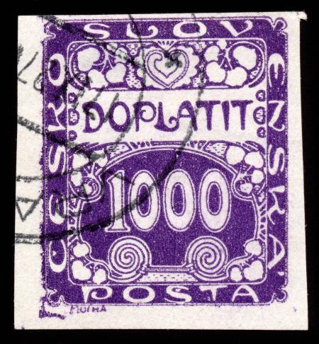 Purple Art Nouveau Stamp
