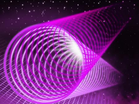 Purple Coil Background Shows Pipe Light And Night Sky