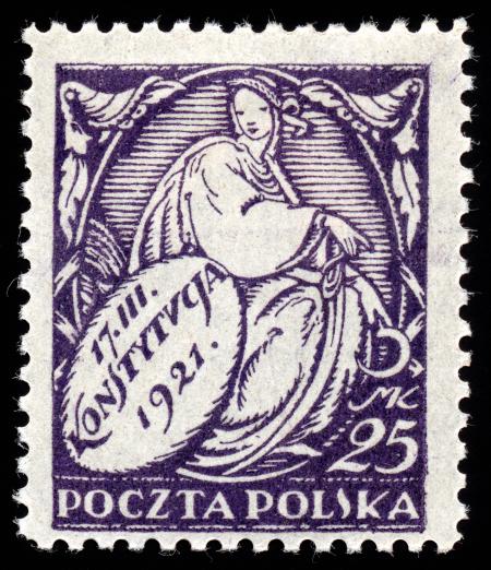 Purple New Constitution Stamp