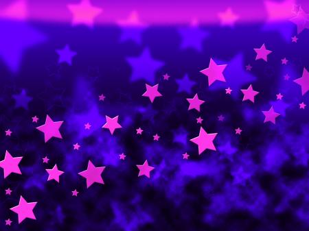 Purple Stars Background Shows Celestial Light And Starry