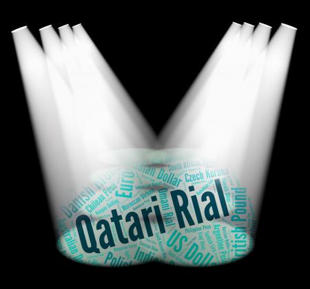 Qatari Rial Indicates Foreign Currency And Currencies