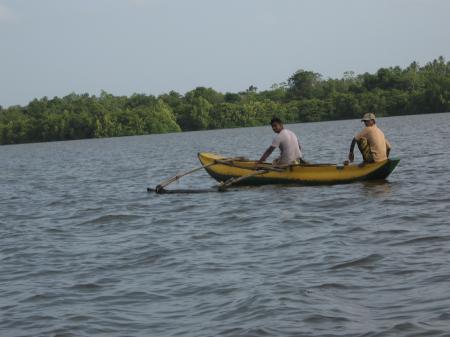 Raft on the lake