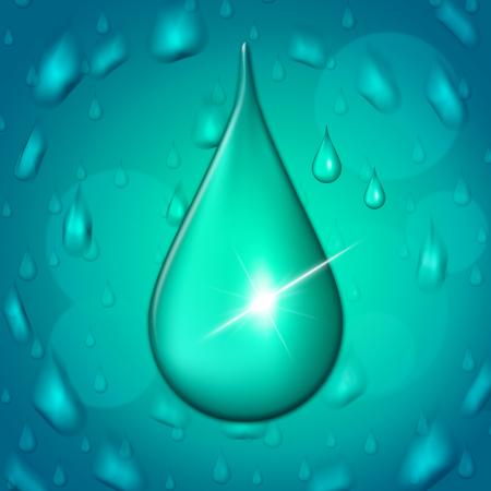 Rain Drop Represents Showers Drip And Wet