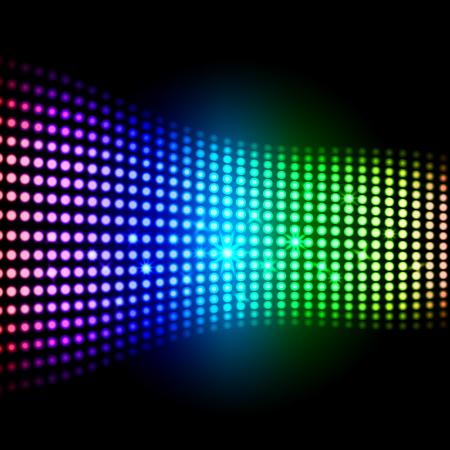 Rainbow Light Squares Background Shows Colourful Digital Art