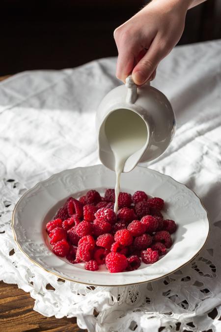 Raspberries and Milk