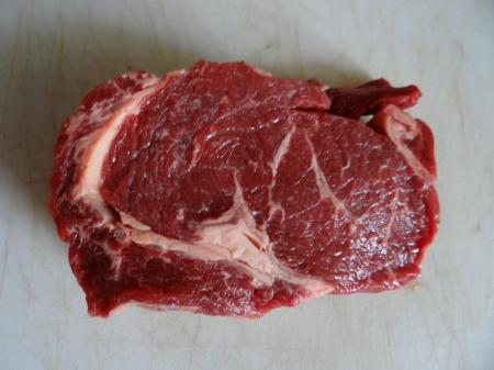 Raw steak