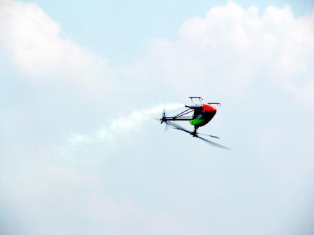 rc helicopter in flight