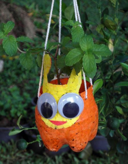 Recycled Bottles Craft Plant Pot