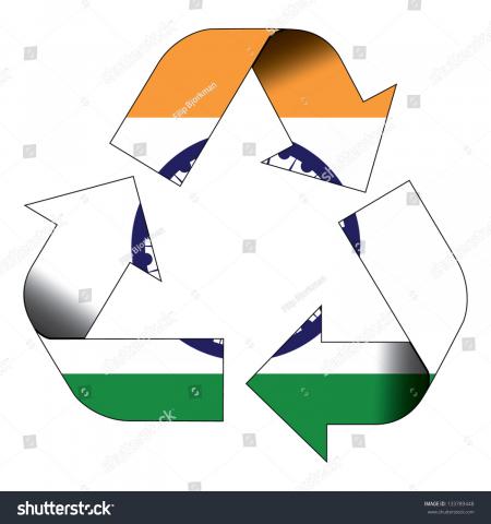 Recycling Grunge Flag