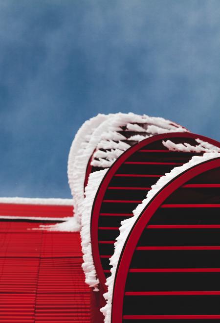 Red and White Building