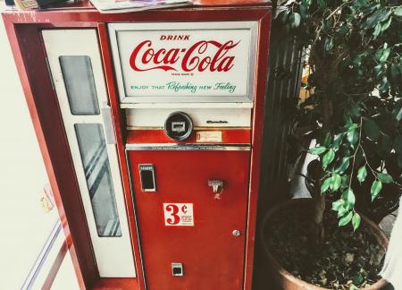 Red and White Coca-cola Vending Machine