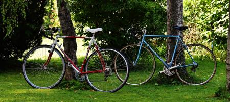 Red and White Road Bike